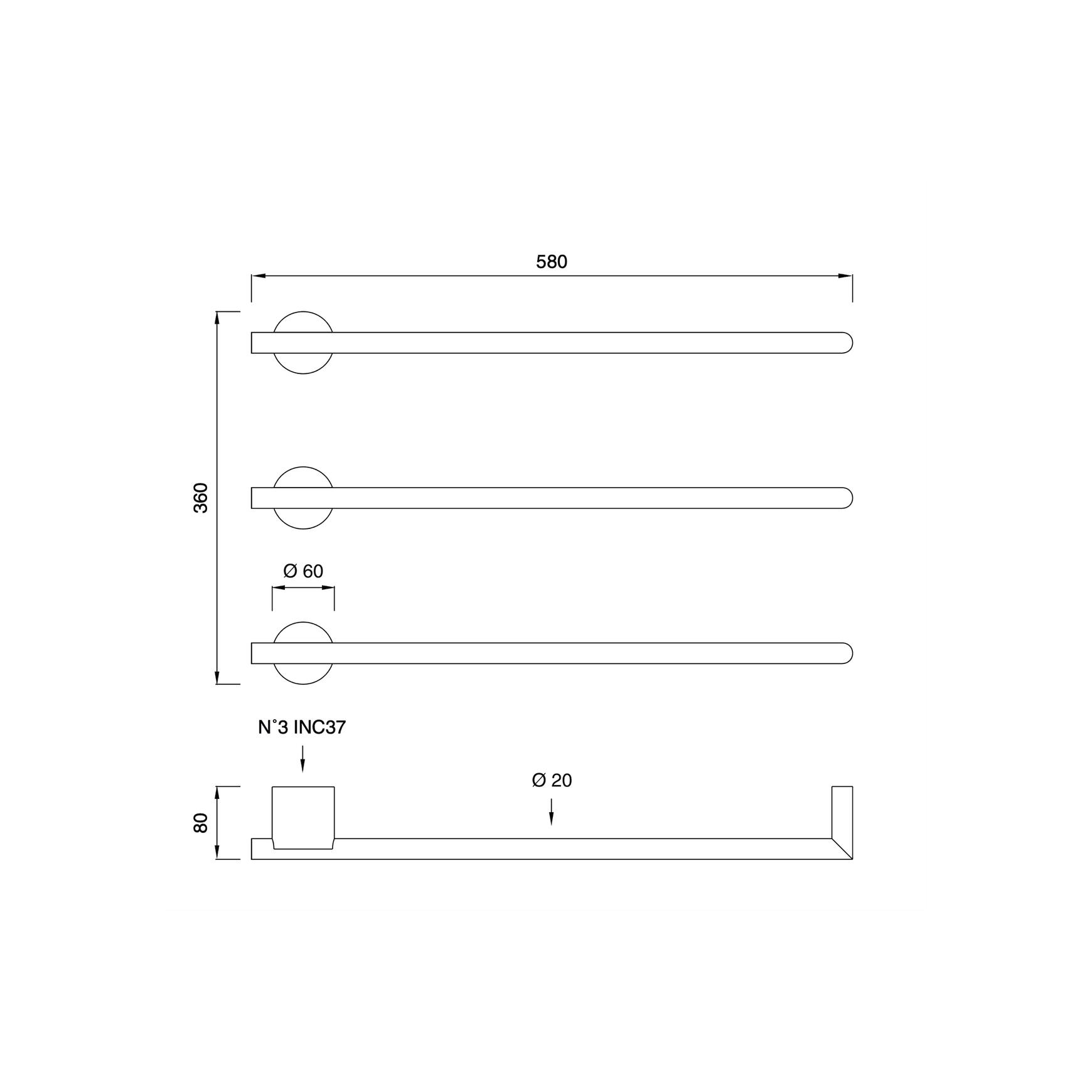 EQUILIBRIO Towel Warmer by CEA