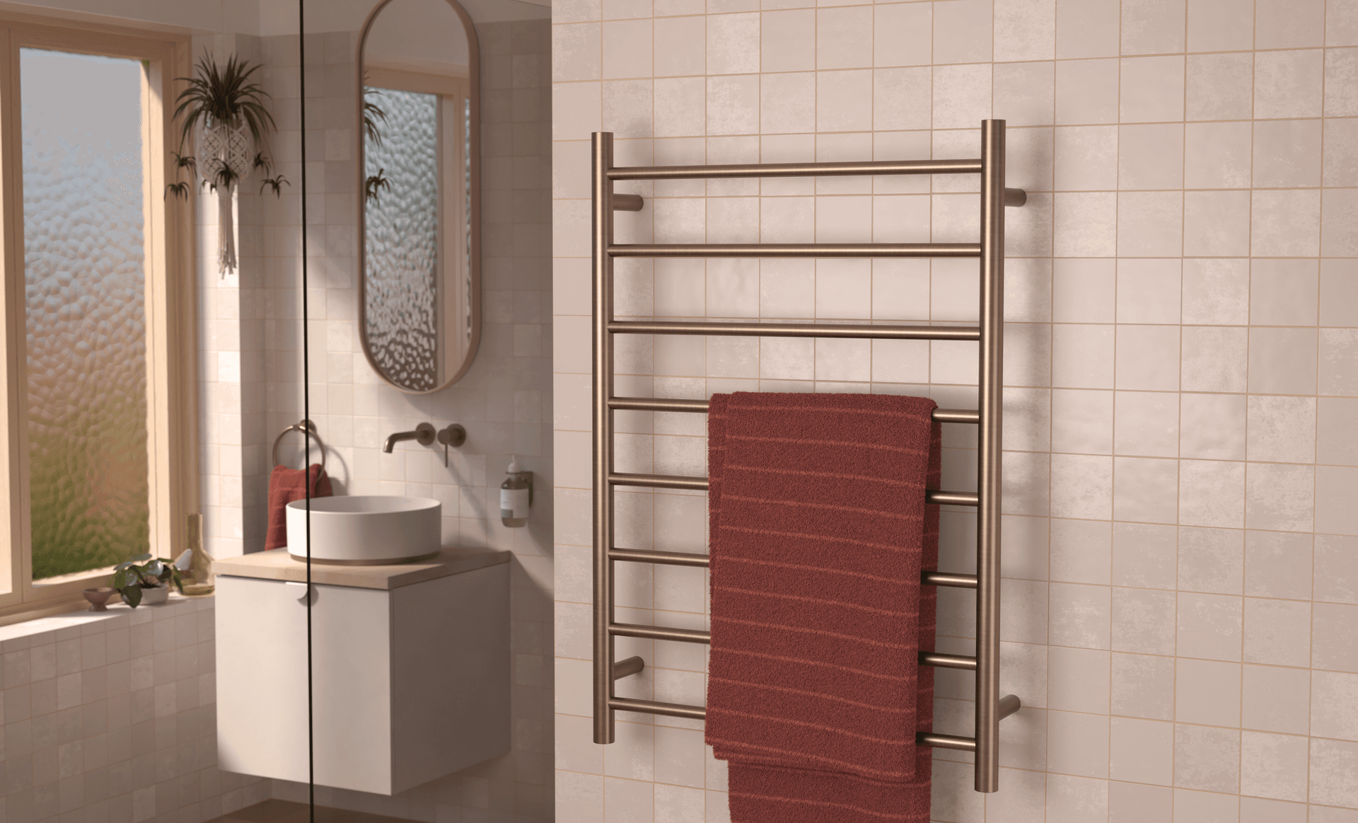 Liano II Heated Towel Ladder