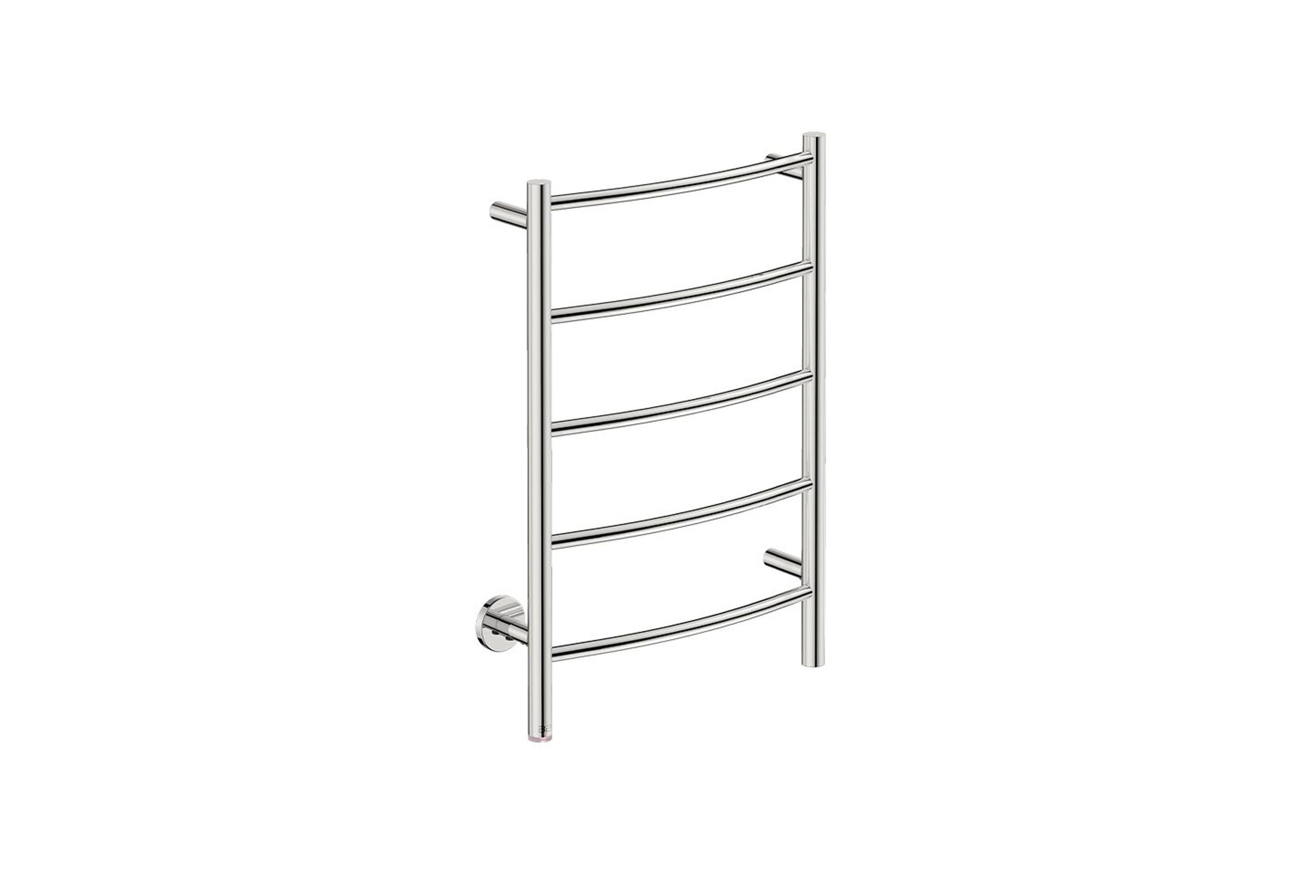 NATURAL 5 Bar 500mm Curved Heated Towel Rail with PTSelect Switch