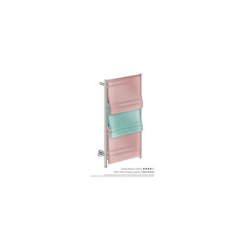 NATURAL 8 Bar 500mm Straight Heated Towel Rail with PTSelect Switch