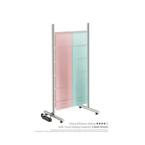 NATURAL Free Standing 6 Bar 500mm Heated Towel Rail