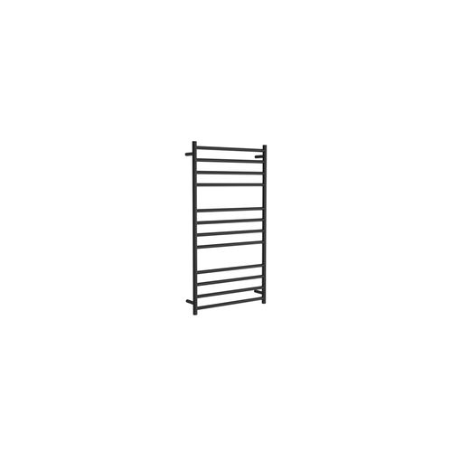 Round Towel Rail 240V 1200 x 650mm Satin Black