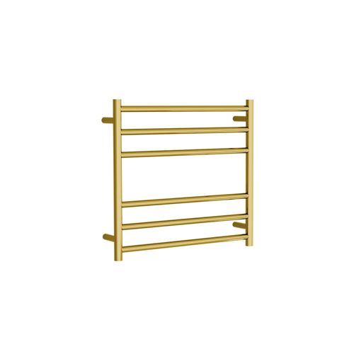 Round Towel Rail 240V 600 x 650mm Brushed Gold