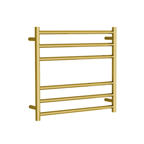 Round Towel Rail 240V 600 x 650mm Brushed Gold