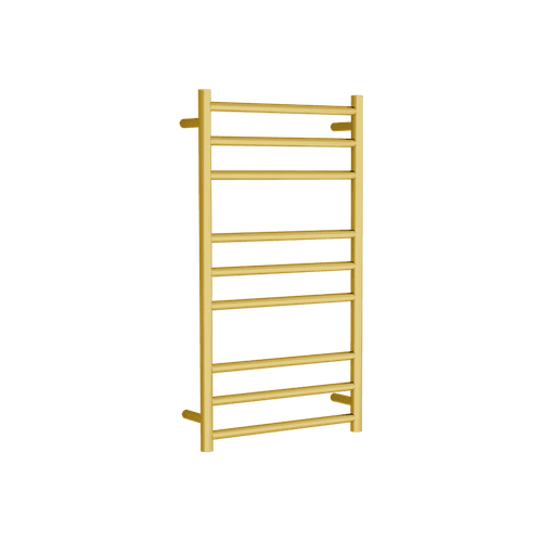 Round Towel Rail 240V 900 x 500mm Brushed Gold