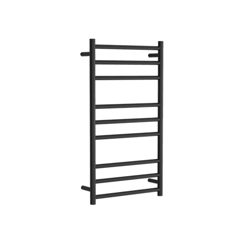 Round Towel Rail 240V 900 x 500mm Satin Black
