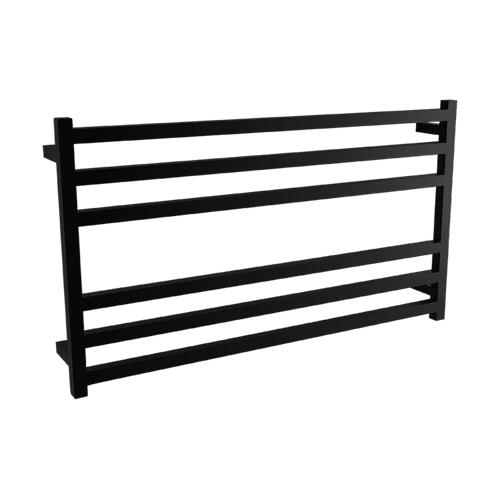 Square Towel Rail 240V 600 x 1050mm Satin Black