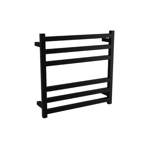Square Towel Rail 240V 600 x 650mm Satin Black