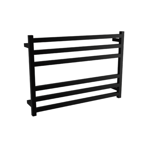 Square Towel Rail 240V 600 x 850mm Satin Black