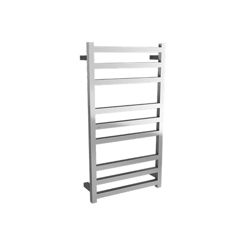 Square Towel Rail 240V 900 x 500mm Brushed Stainless
