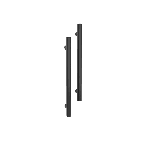 Vertical Single Towel Bar Round 12V Satin Black