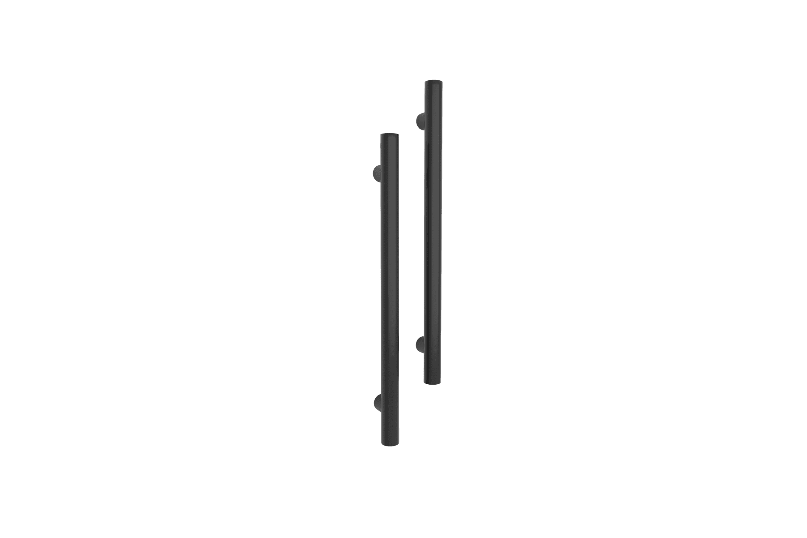 Vertical Single Towel Bar Round 12V Satin Black