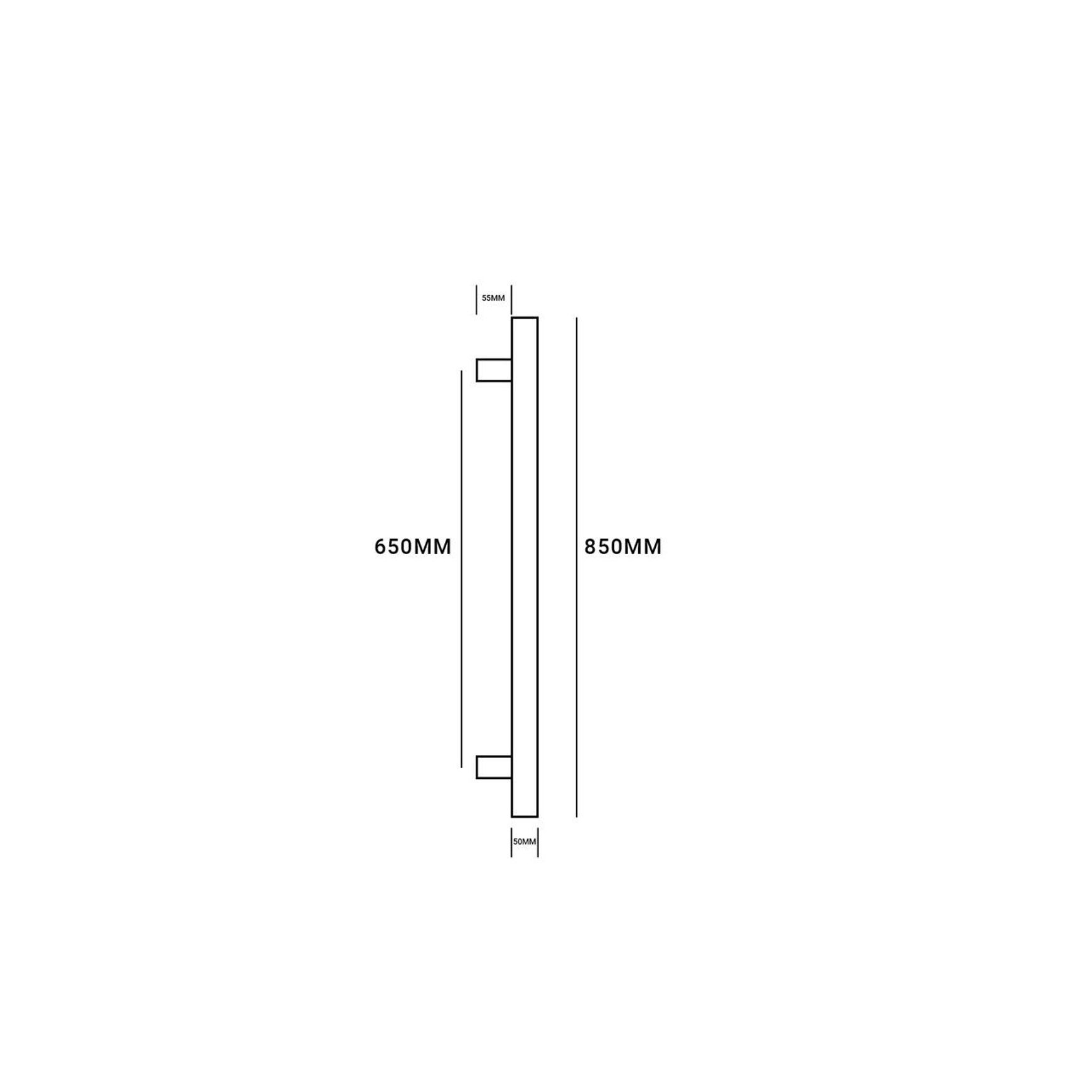 Vertical Single Towel Bar Round 12V Brushed Stainless