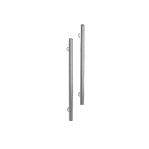 Vertical Single Towel Bar Round 12V Brushed Stainless