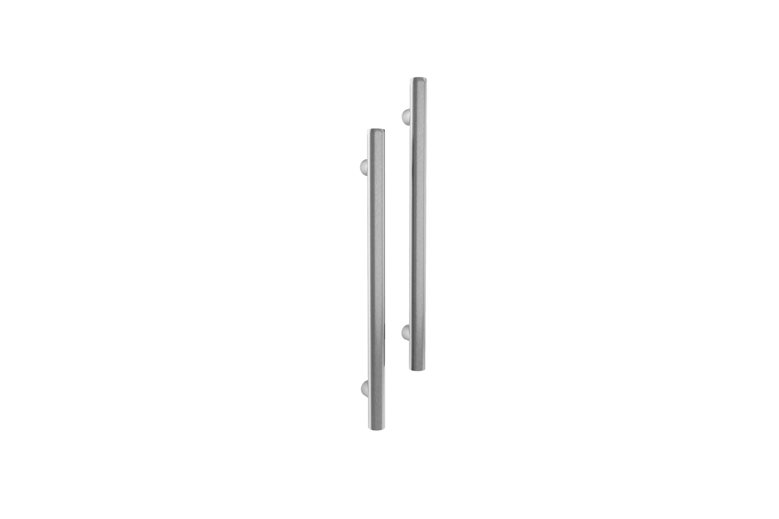 Vertical Single Towel Bar Round 12V Brushed Stainless