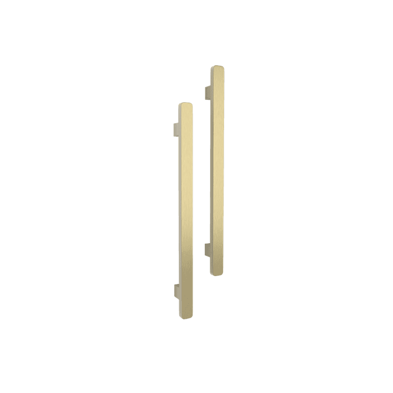 Vertical Single Towel Bar Square 12V Brushed Gold
