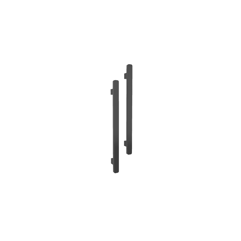 Vertical Single Towel Bar Square 12V Satin Black