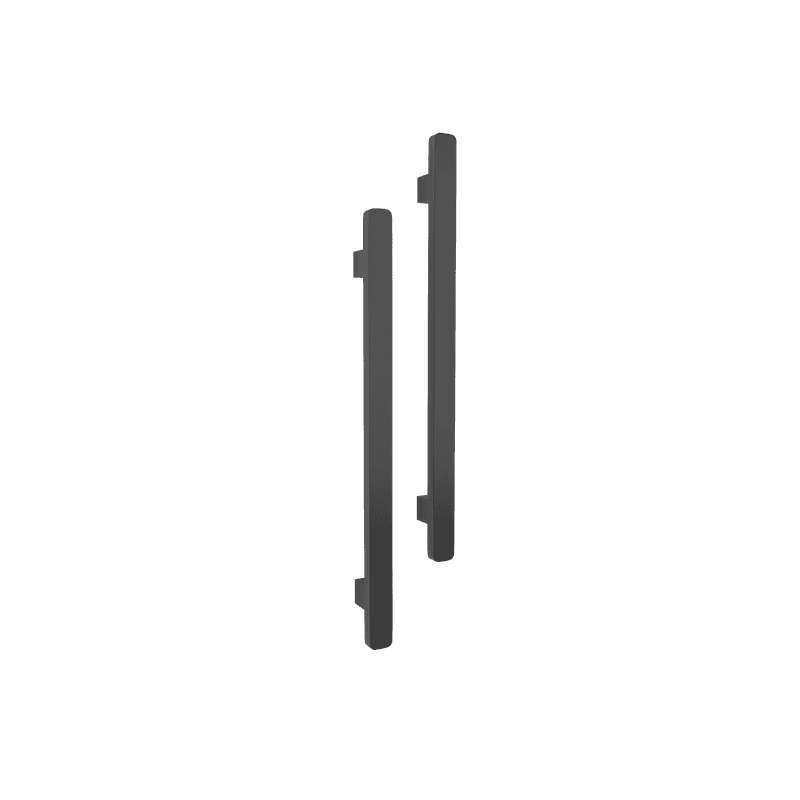 Vertical Single Towel Bar Square 12V Satin Black