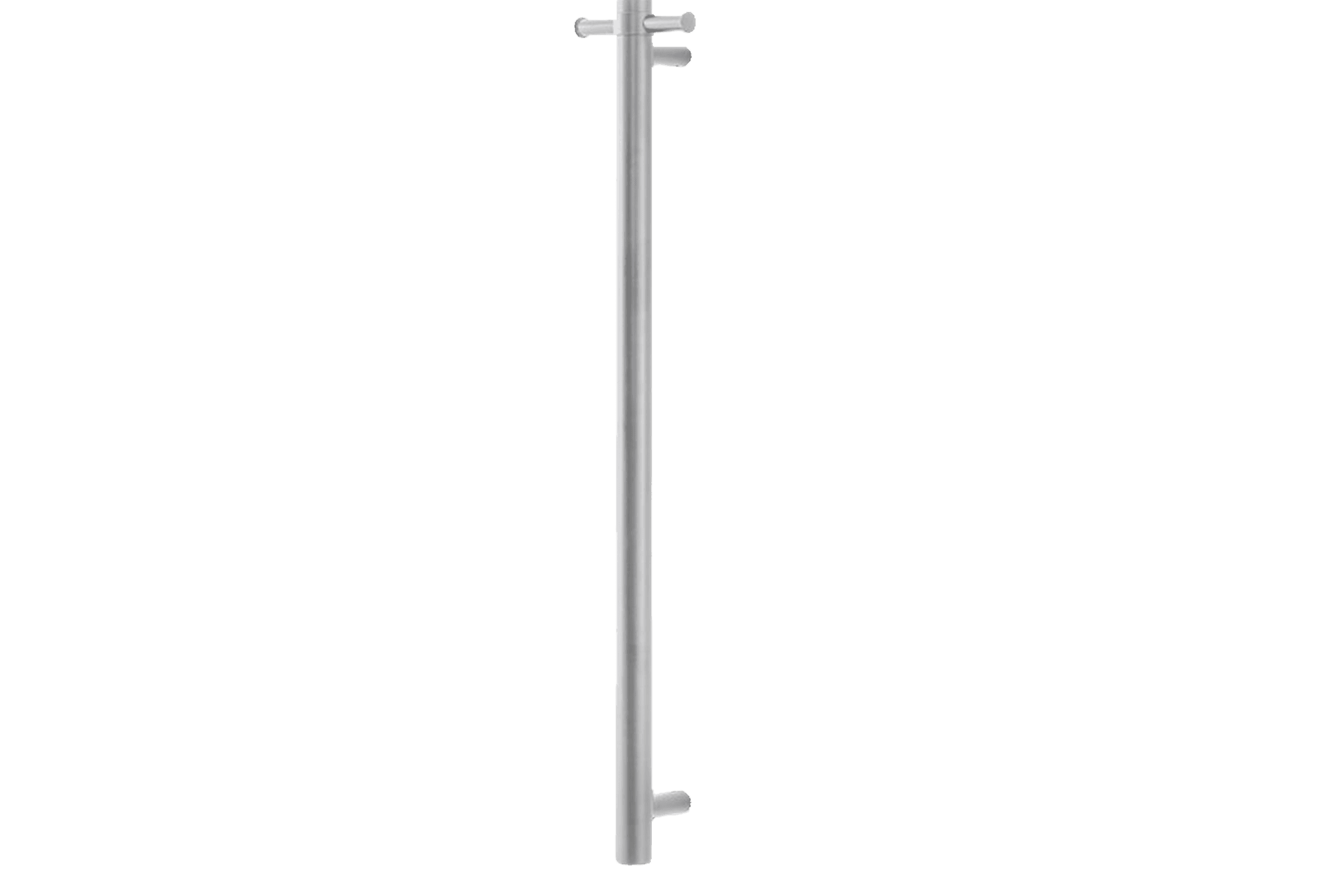 Vertical Heated Towel Rail Brushed Nickel