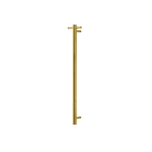 Vertical Heated Towel Rail Brushed Brass