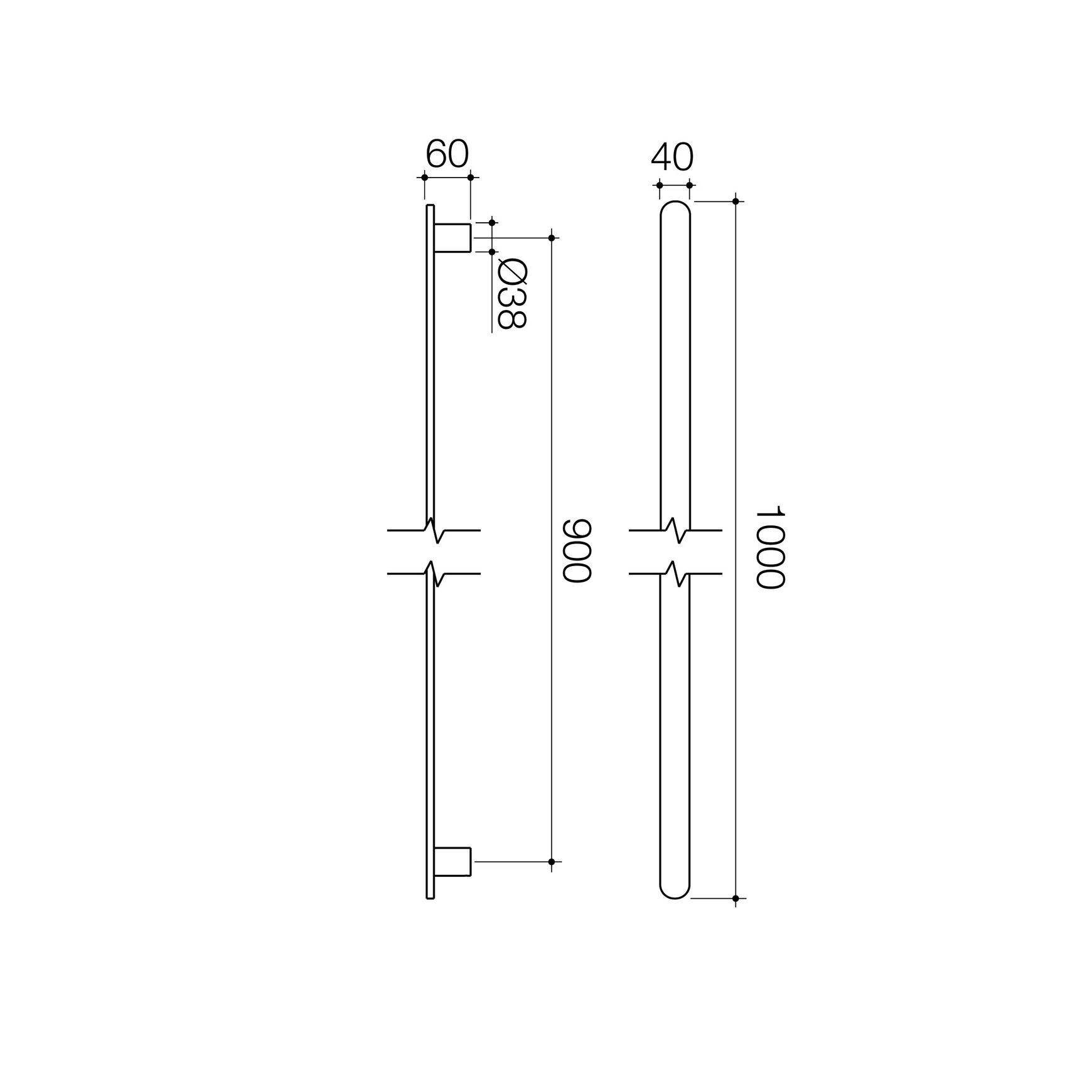 Urbane II Heated Towel Rail - Vertical
