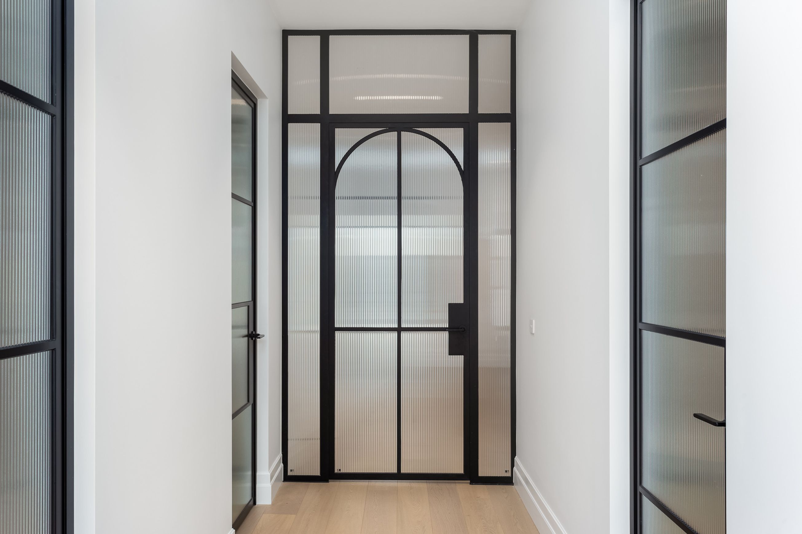 Steel Frame Glass Hinge Doors  - Galvanised FPS50
