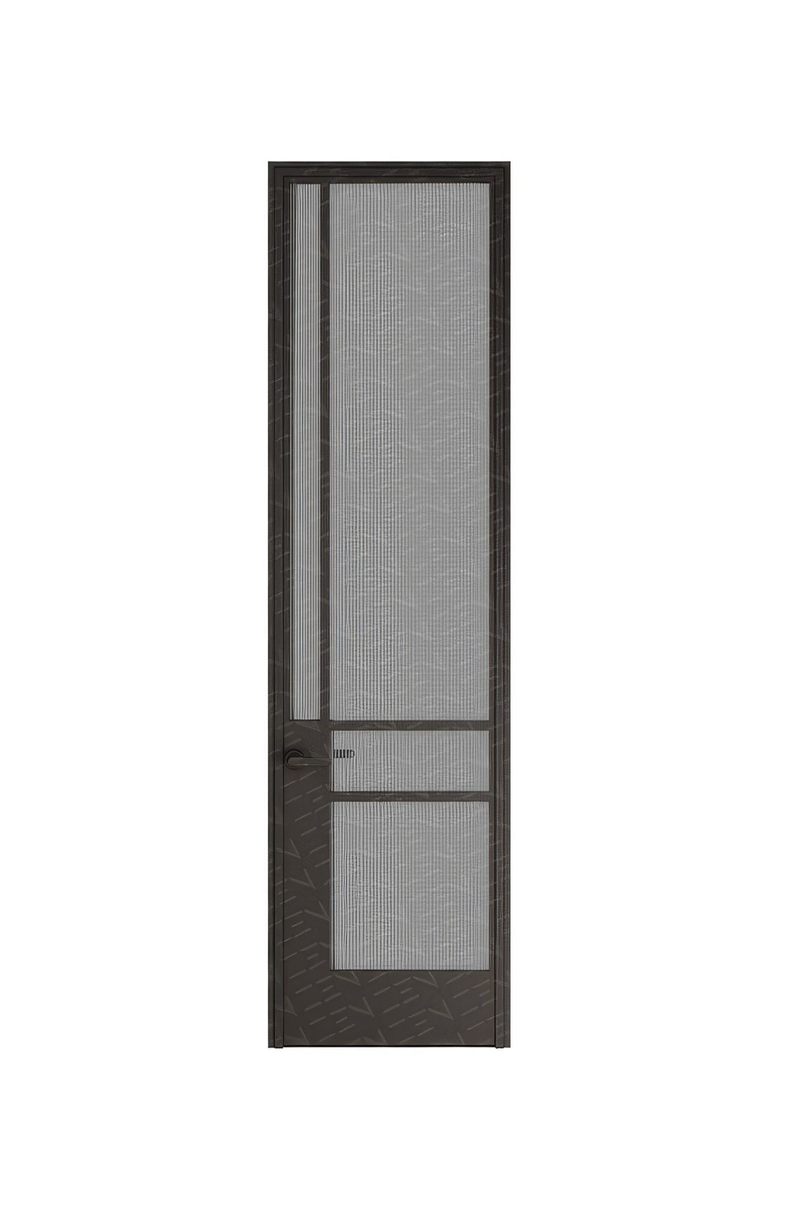 Steel Frame Glass Hinge Door External - Galvanised W40