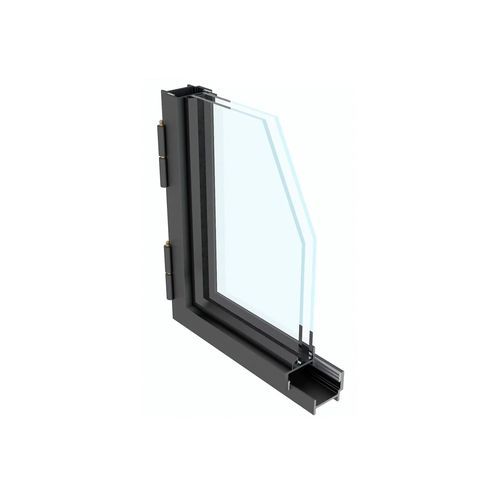 Arch Steel Frame Glass Hinge Doors - Galvanised W40