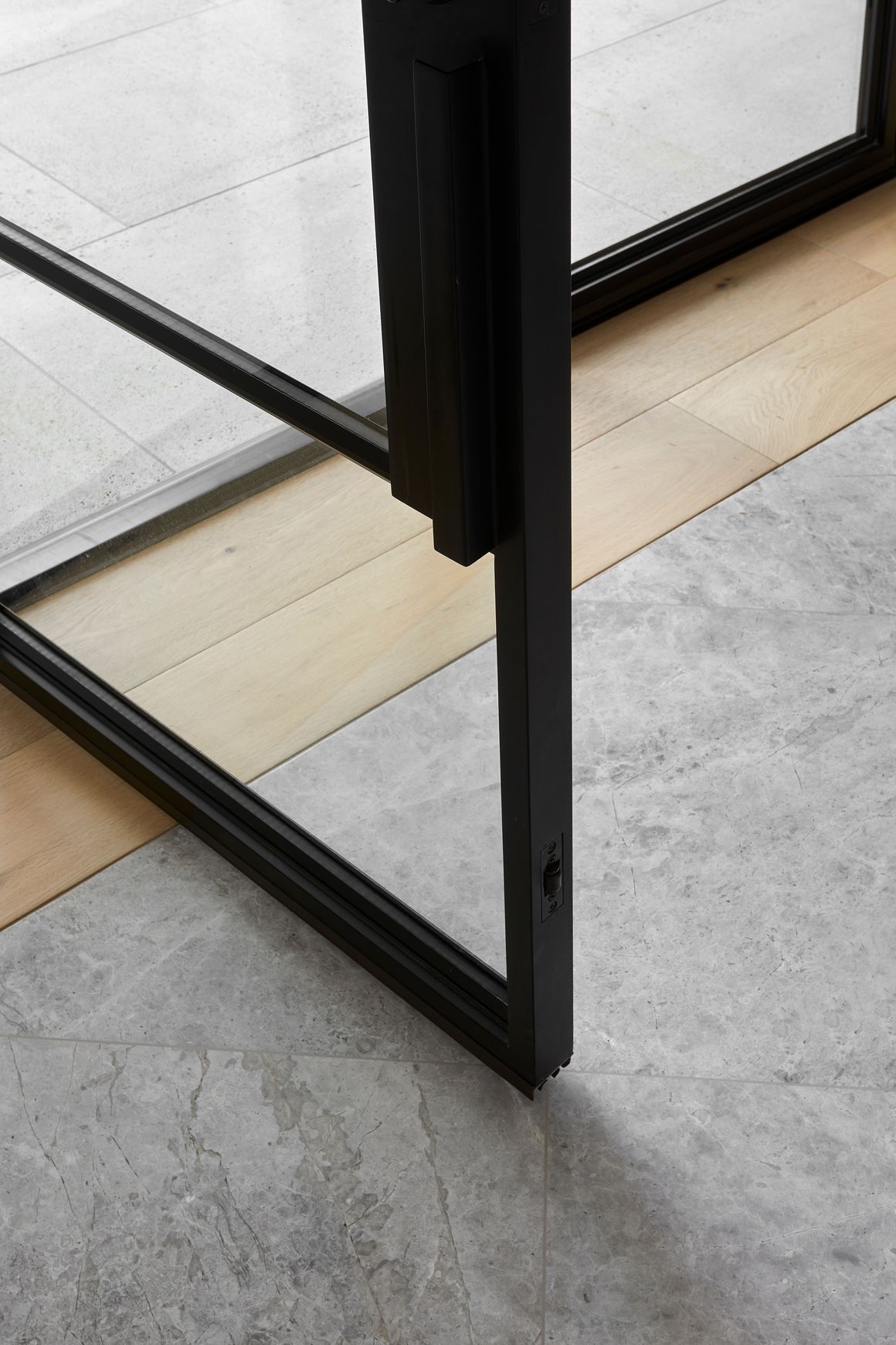Steel Frame Glass Hinge Doors  - Galvanised FPS50
