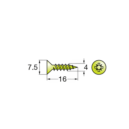 TeraBlack Hinge Cup Screw 3.5x15mm