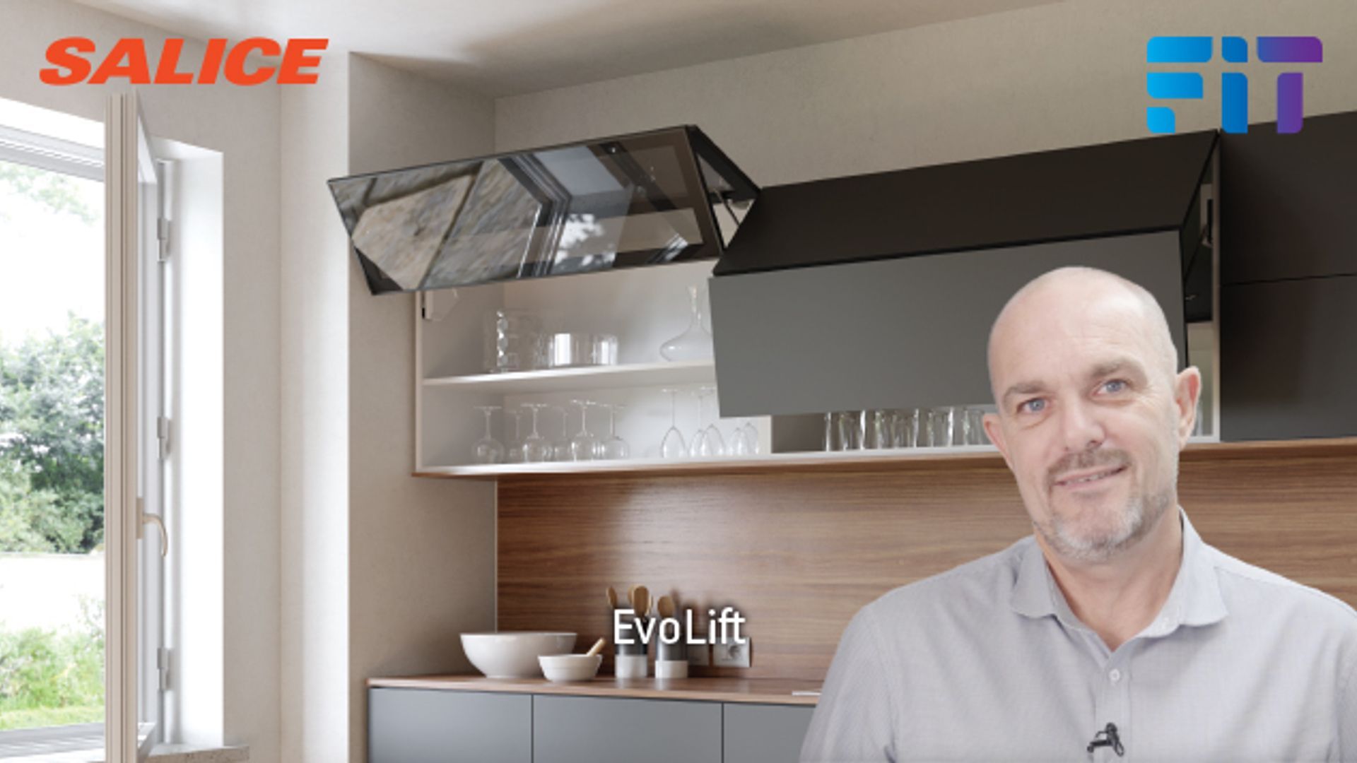 FIT For Purpose Product Video - Salice EvoLift Overhead Lift for Cabinet Doors That Open Upwards