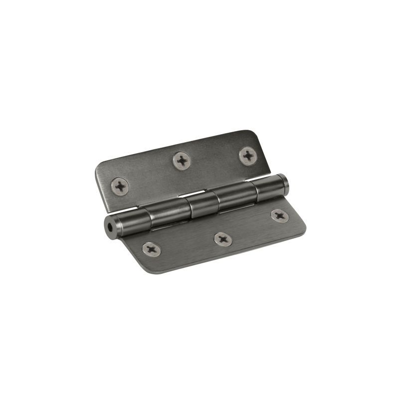 Hinge Steel R1/4 Electroplate & Lacquered Gunmetal Grey