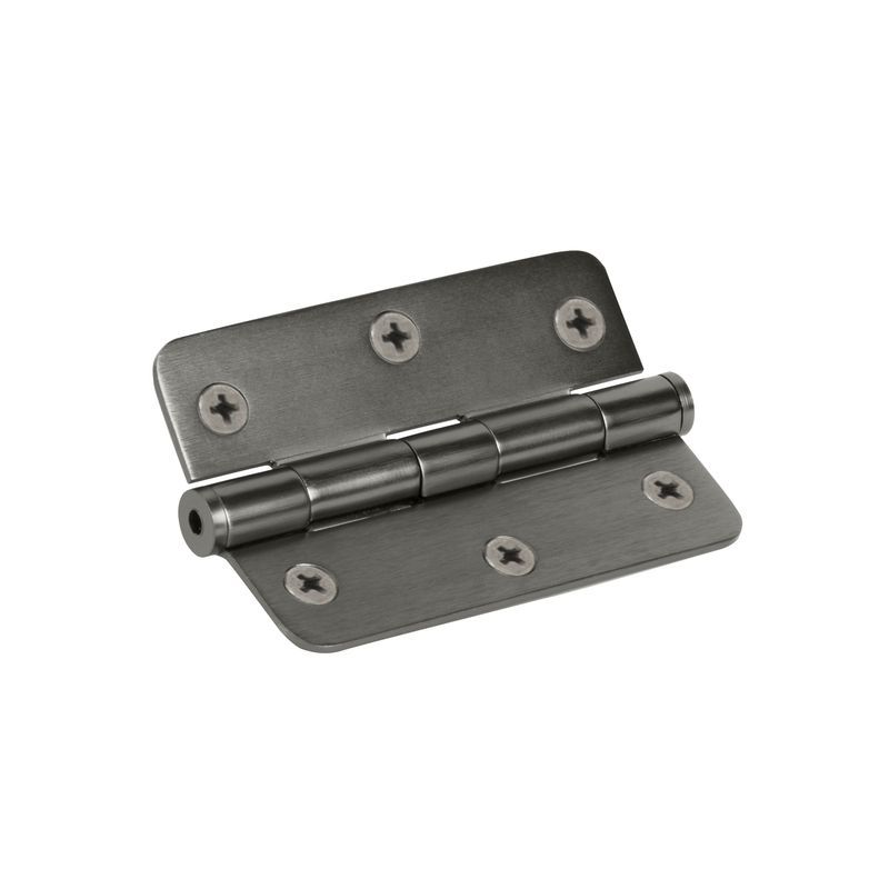 Hinge Steel R1/4 Electroplate & Lacquered Gunmetal Grey