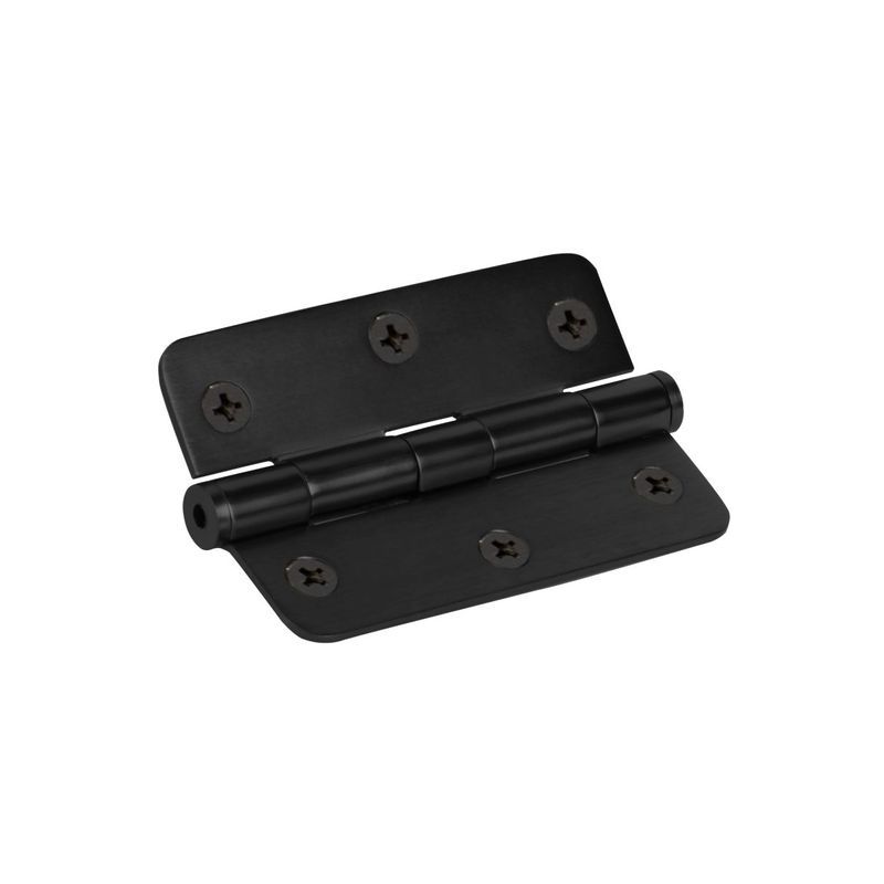Hinge Steel R1/4 Electroplate & Lacquered Black