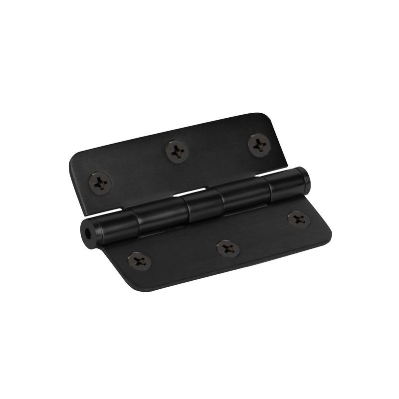 Hinge Steel R1/4 Electroplate & Lacquered Black