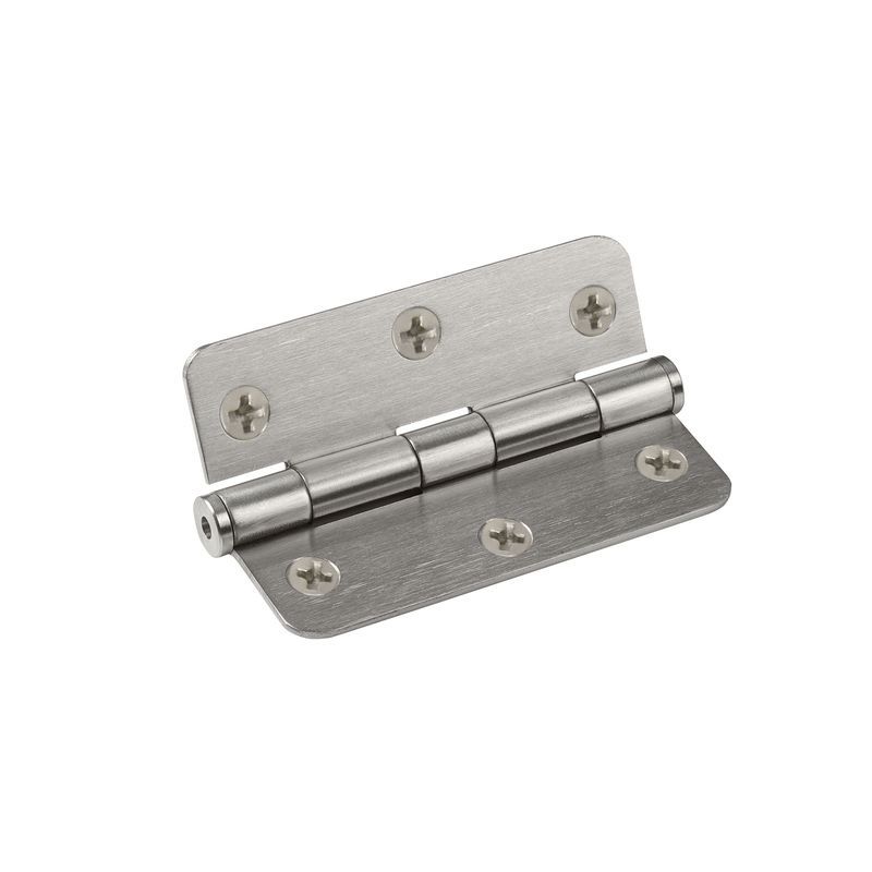 Hinge Steel R1/4 Satin Nickel