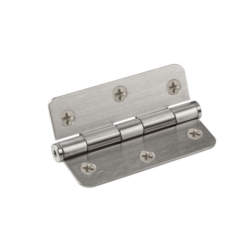 Hinge Steel R1/4 Satin Nickel