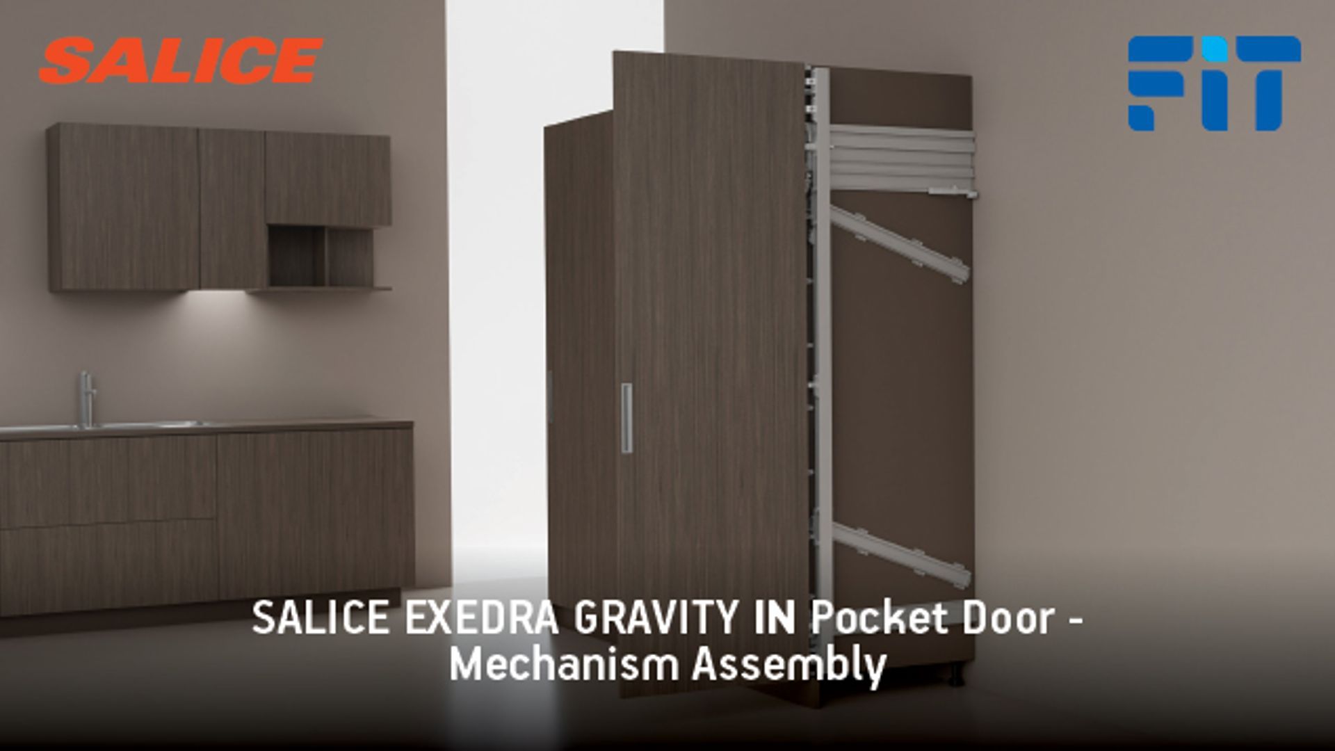 SALICE EXEDRA GRAVITY IN POCKET DOOR Mechanism Assembly