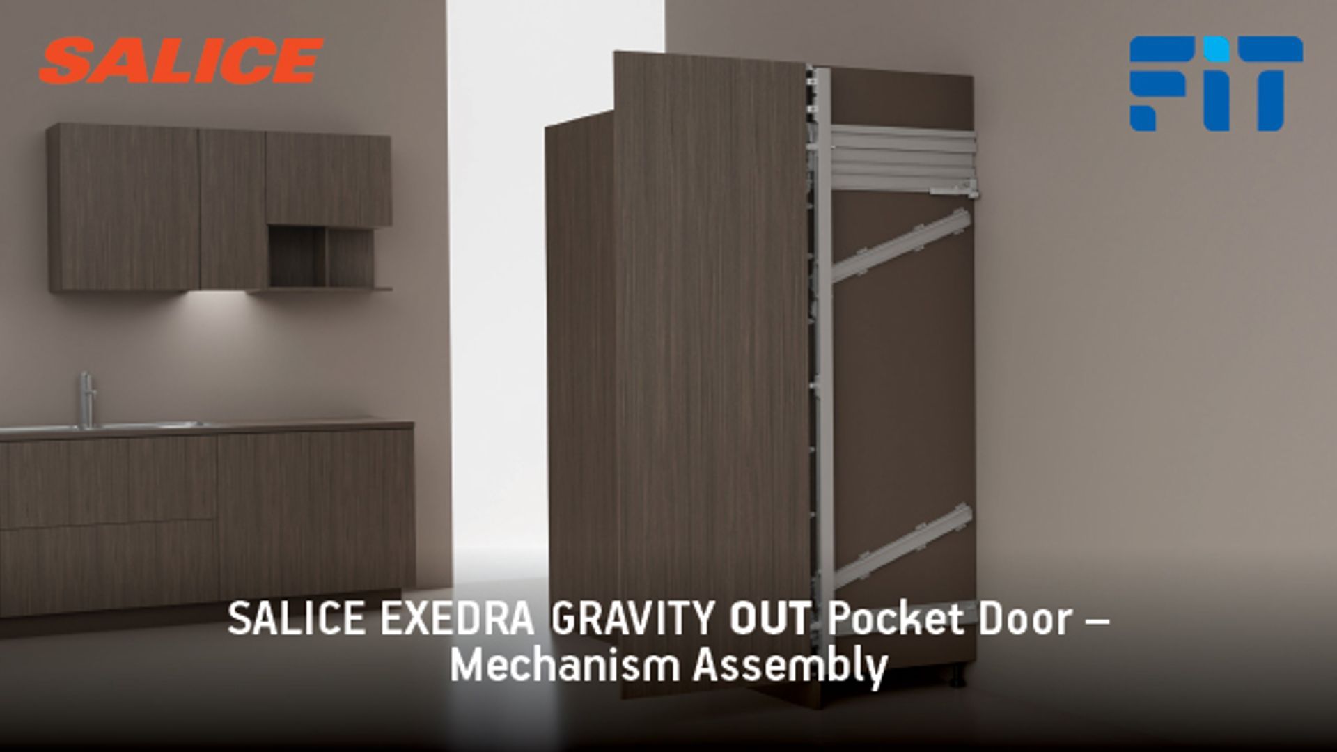 SALICE EXEDRA GRAVITY OUT POCKET DOOR Mechanism Assembly