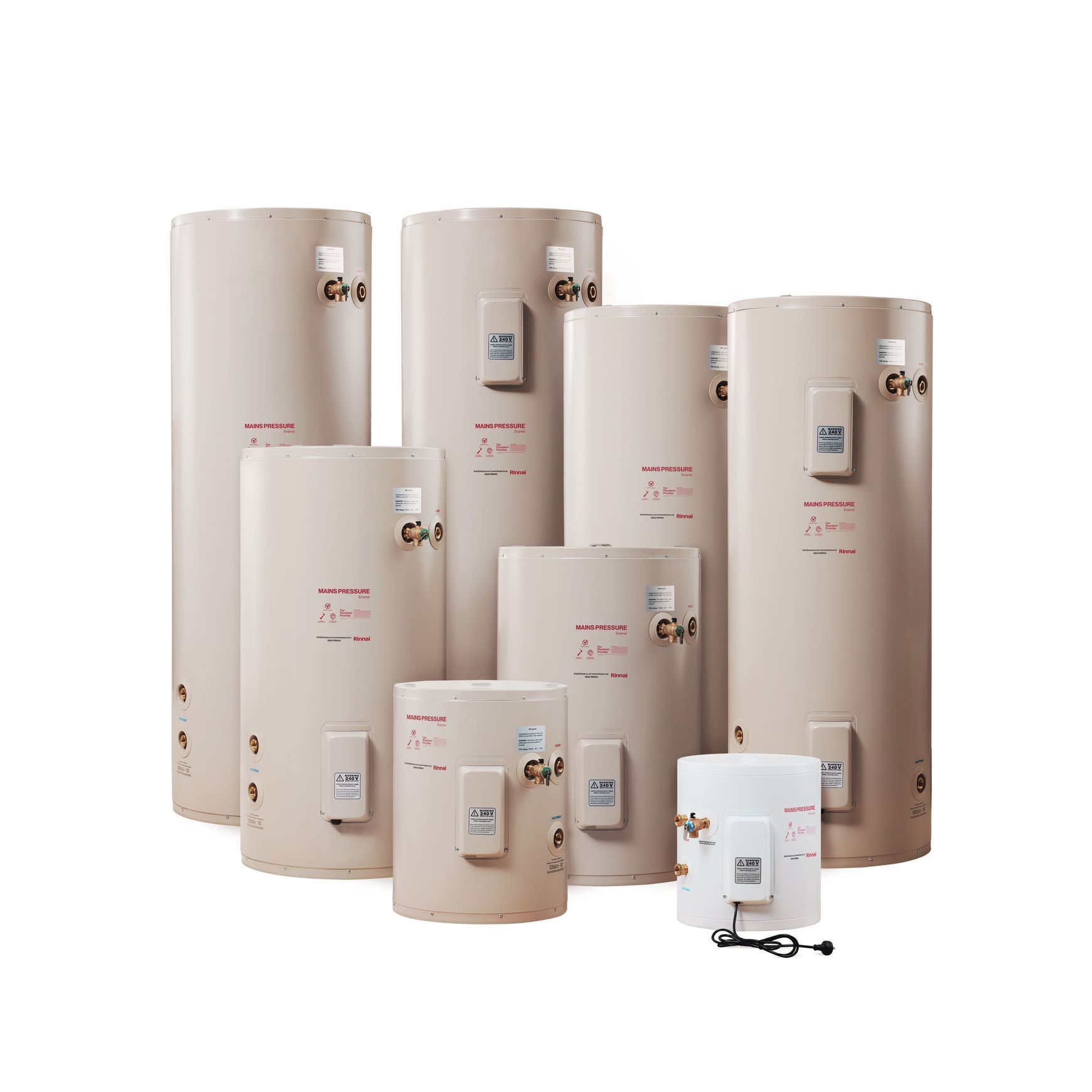 Rinnai Enamel Mains Pressure Indoor/Outdoor Cylinders