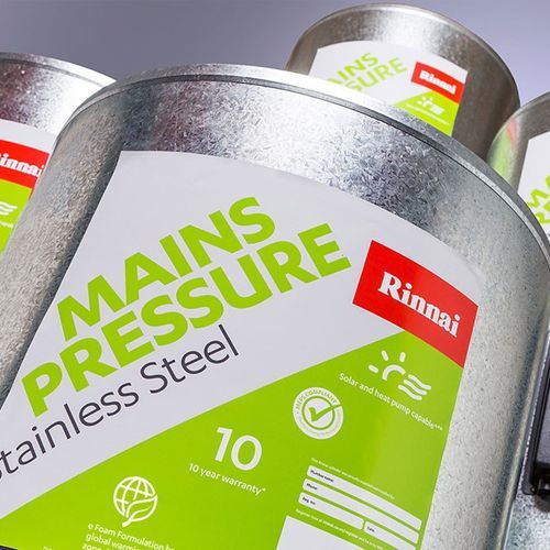 Rinnai Stainless Steel Mains Pressure Indoor Cylinders
