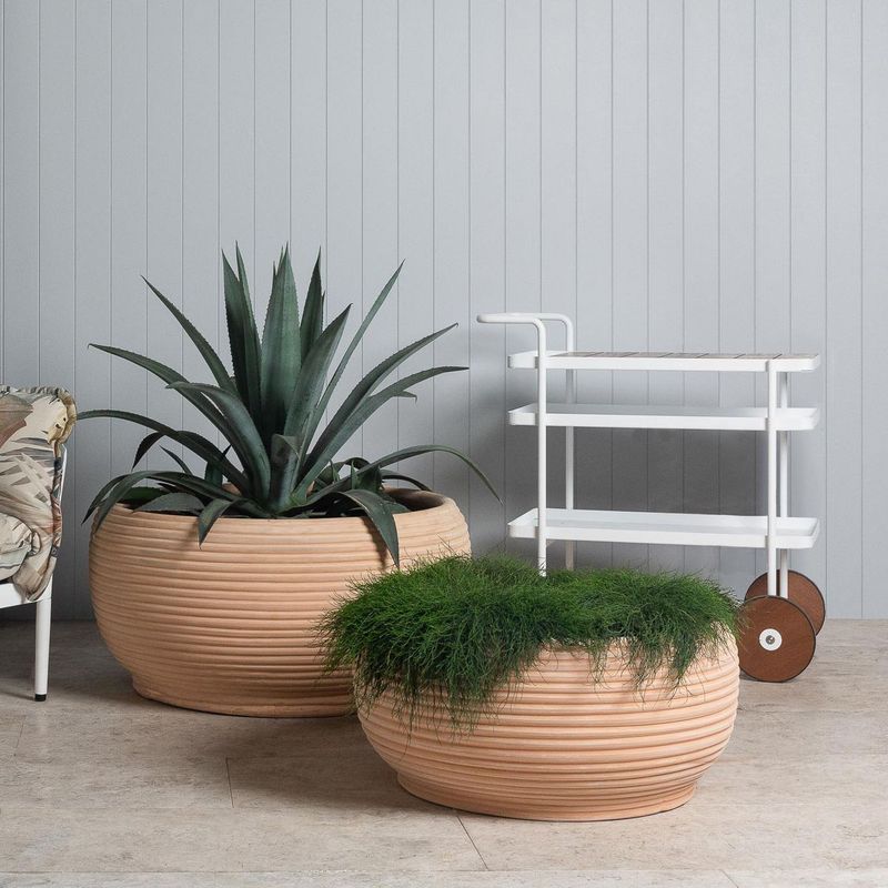 Handthrown Terracotta Coil Low