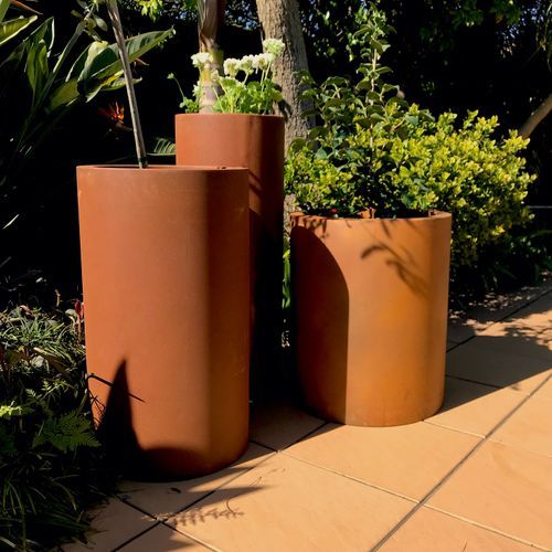 Round Corten Planter 