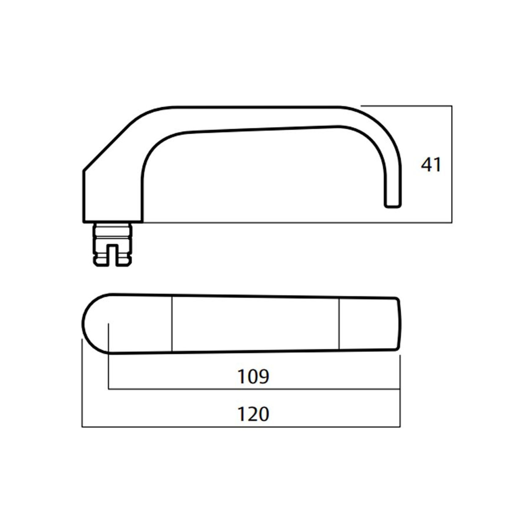 Lockwood Symphony Door Lever Satin Chrome 1220122174SC