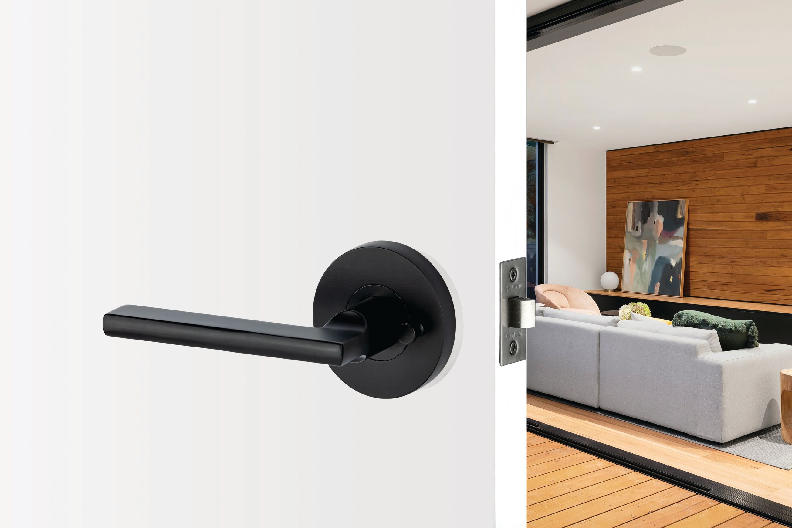 Picton Privacy Lever Handle Black E18BK