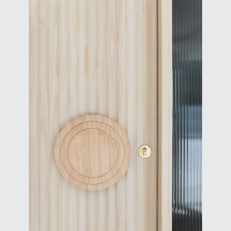 Deko Curved Rings  - Timber Door Handle - TDH013c