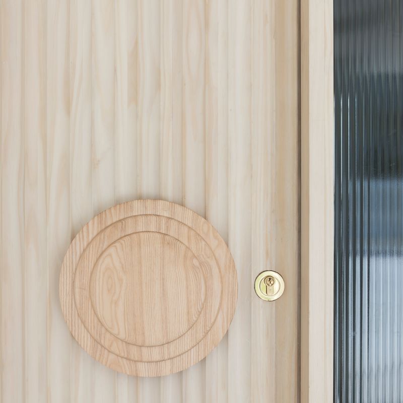 Deko Curved Rings  - Timber Door Handle - TDH013c
