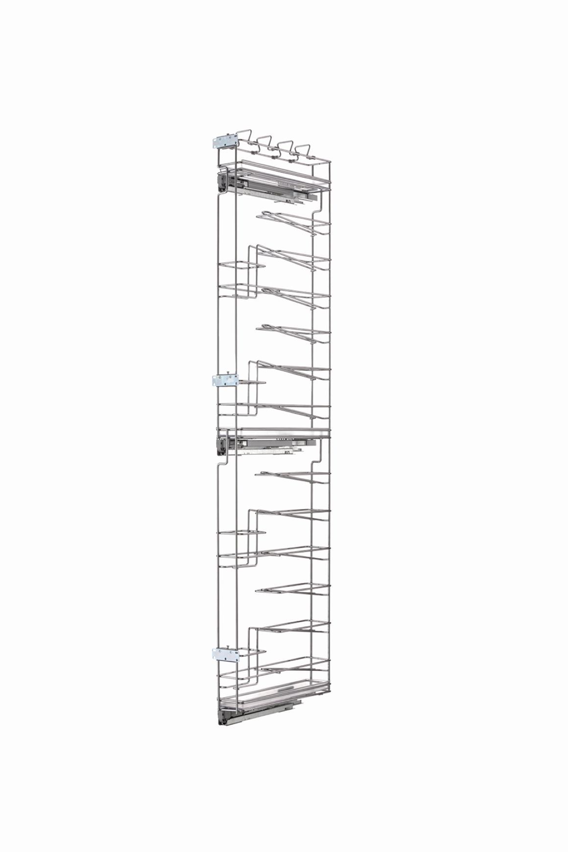 VIBO Pullout Bottle Rack 150 Cabinet - Galaxy Chrome