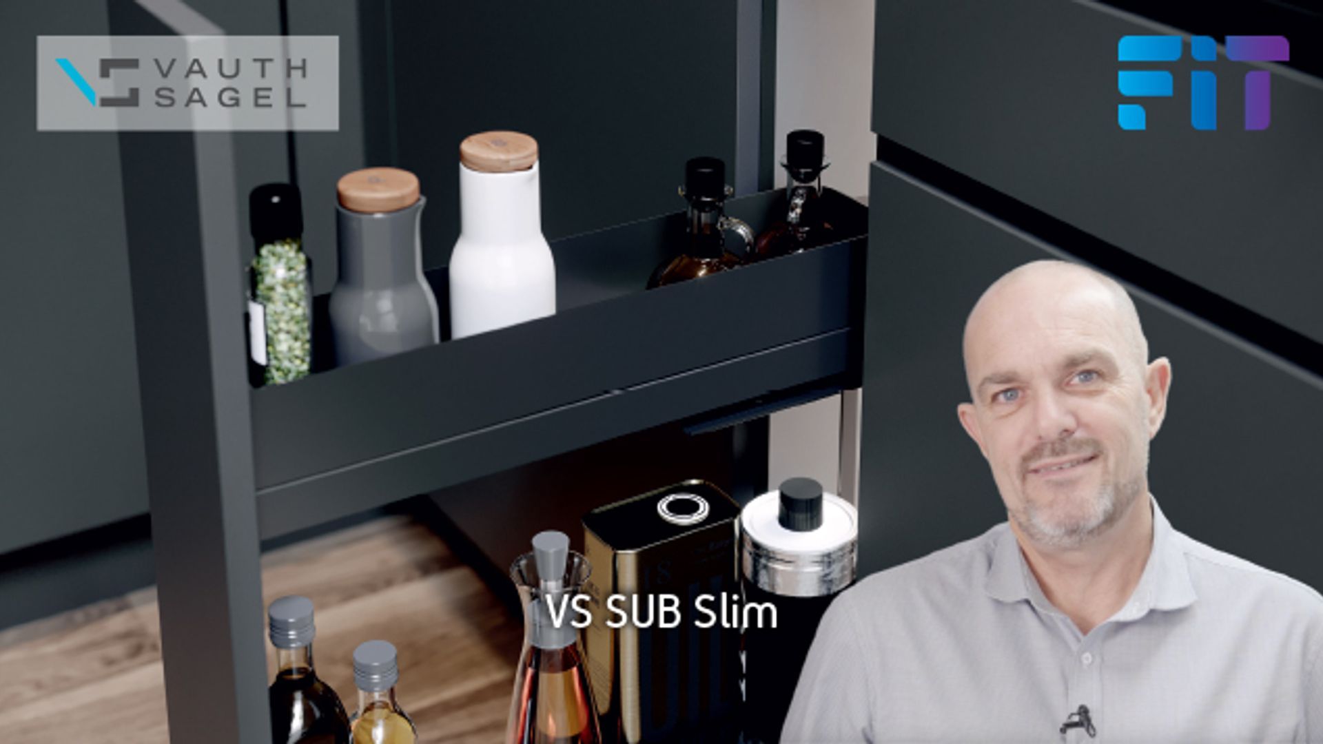 FIT For Purpose Product Video - Vauth Sagel SUB Slim Pull Out - Pull Out For Cabinet Just 150mm Wide