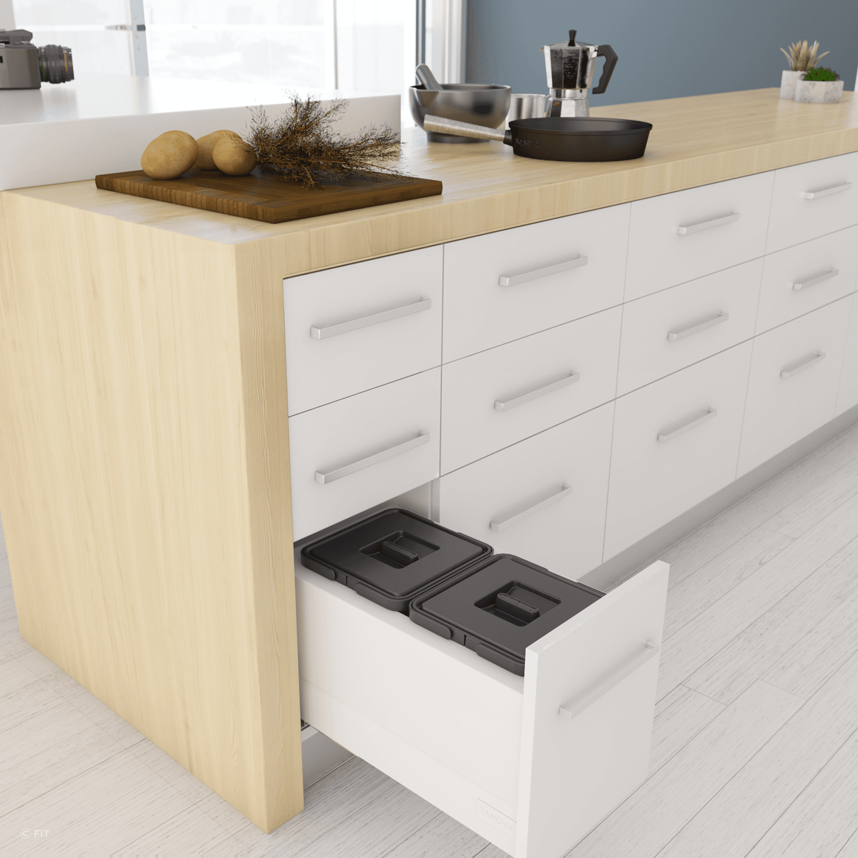 Tanova Drawer Insert Kitchen Bins